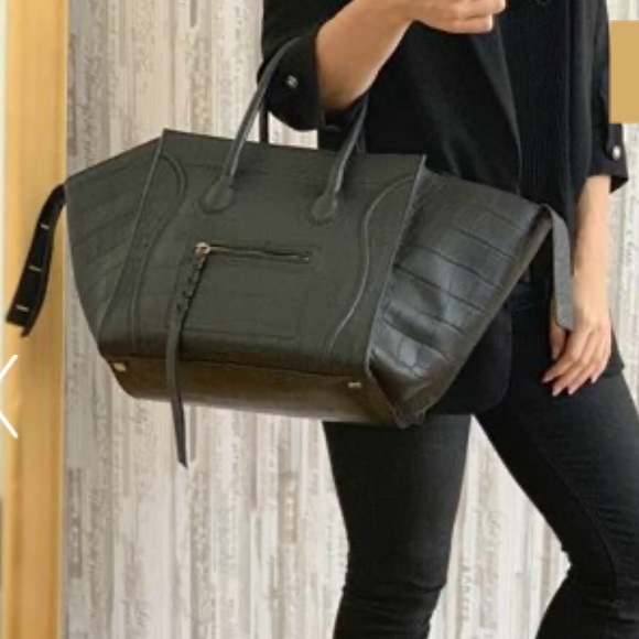 Celine Large Phantom Croc Embossed Leather Bag - Picture 8 of 8